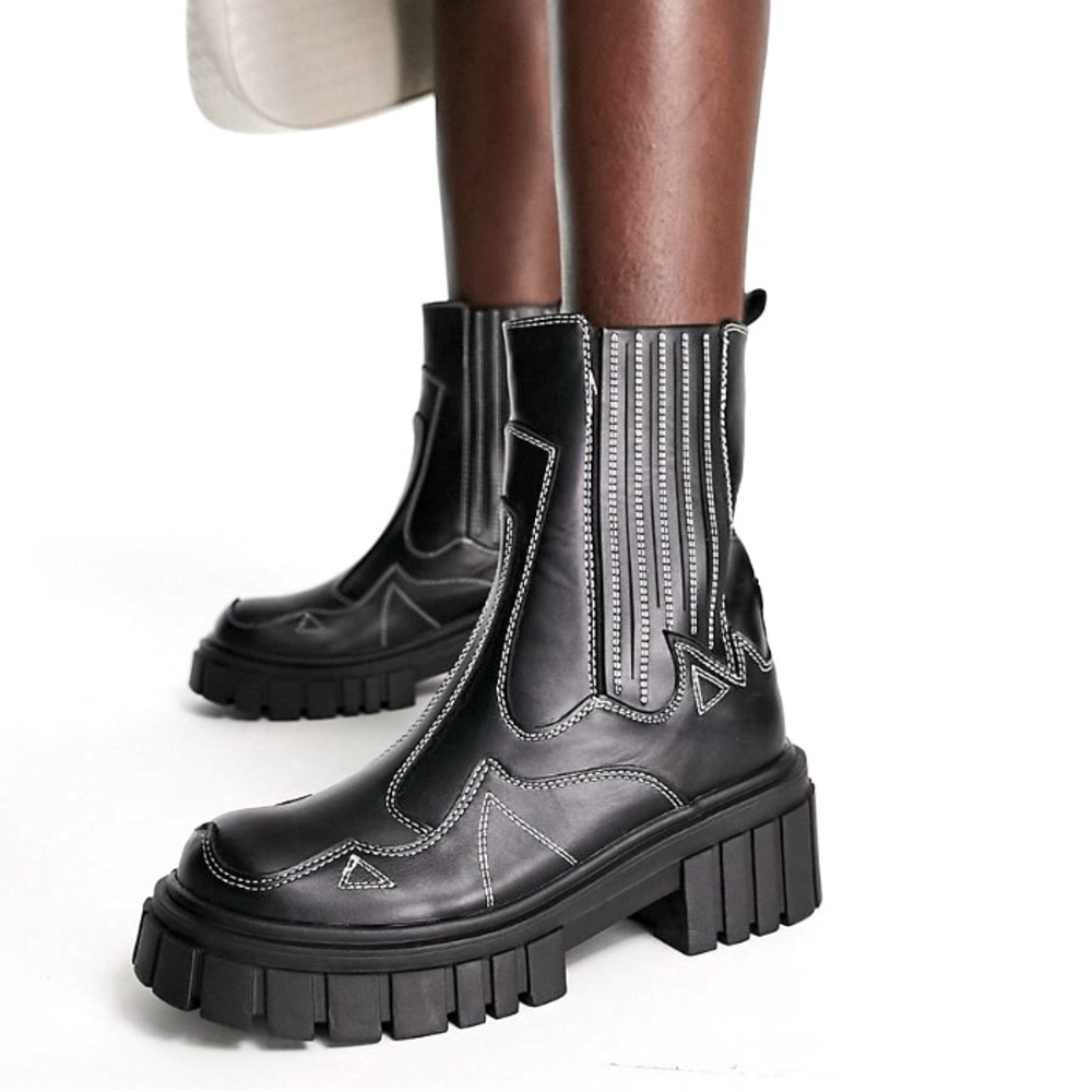 BRAND NEW Public desire chunky western boots - Picture 1 of 5